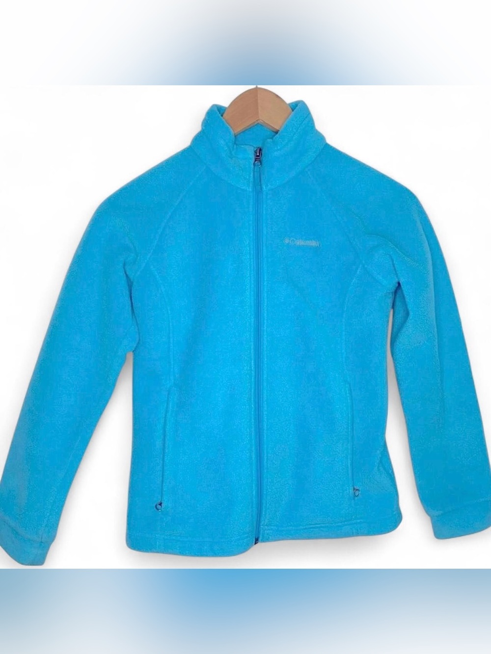 Vintage 90s Columbia Sportswear Retro Turquoise Blue Petite XS Y2K Style Jacket